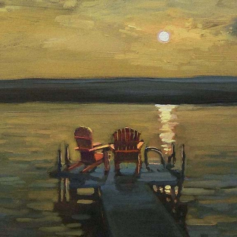 Dock on the Bay GICLEE Fine Art Print Matted to 12x12 by Jan Etsy