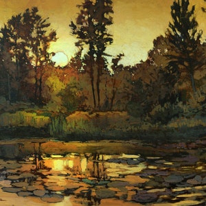 When Life Was Slow - Giclee Fine Art PRINT of Original Oil Painting matted to 16x20 by Jan Schmuckal Wall Art
