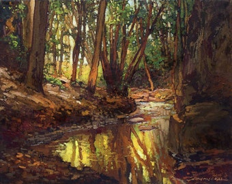 Out Of The Way - Giclee Fine Art PRINT of Original Painting matted to 16x20 by Jan Schmuckal Wall Art
