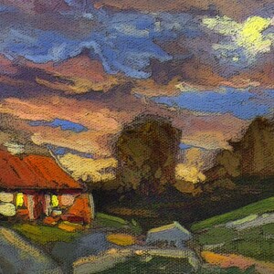 Mountain Cottage Giclee Fine Art PRINT matted to 11x14 by Jan Schmuckal image 3