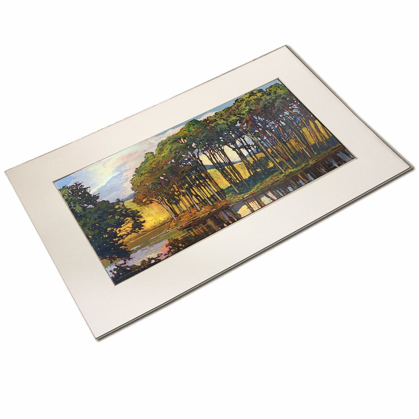 Late Summer Air - Giclee Fine Art PRINT of Original Painting matted to 12x20 by Jan Schmuckal Wall Art