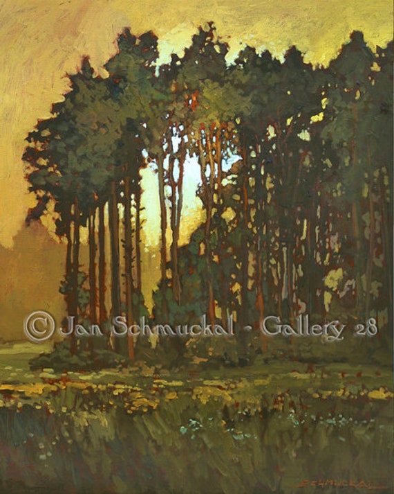 Mission Arts and Crafts CRAFTSMAN Pine Sunset - Giclee Fine Art