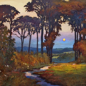 Enchanted Twilght - Giclee Fine Art PRINT of Original Painting matted to 16x20 by Jan Schmuckal Wall Art