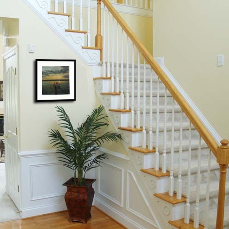 Dock on the Bay GICLEE Fine Art Print Matted to 12x12 by Jan Etsy