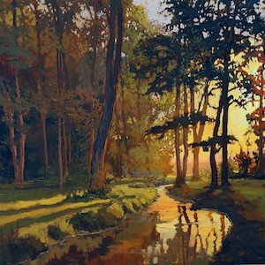 Long Shadows - Giclee Fine Art PRINT of Original Painting matted to 16x20 by Jan Schmuckal Wall Art