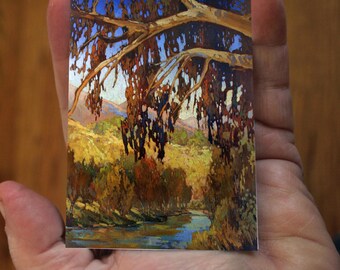ACEO Edition of Original Painting by Jan Schmuckal - Hill Country - Signed Affordable Art Print Trading Art Card size artist produced