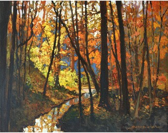 Slice Of Light - Giclee Fine Art PRINT of Original Painting matted to 16x20 by Jan Schmuckal Wall Art