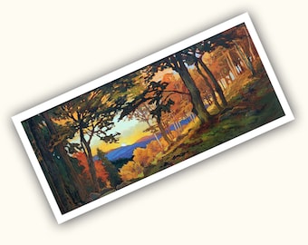 Where The Sun Sleeps - Giclee Fine Art Poster PRINT of Original Painting unmatted to 9x19 by Jan Schmuckal Wall Art
