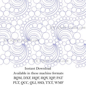 Bubble Swirlz - Longarm Digital Quilting Pattern  Edge to Edge Instant Download