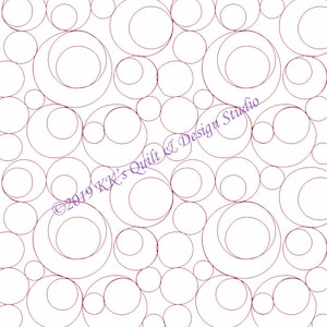 Bubbles - Longarm Digital Quilting Pattern  Edge to Edge Instant Download