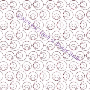 Bubbles on a String - Longarm Digital Quilting Pattern  Edge to Edge Instant Download