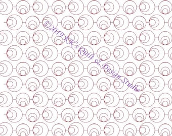 Bubbles on a String - Longarm Digital Quilting Pattern  Edge to Edge Instant Download