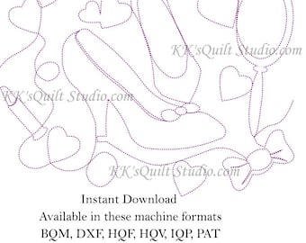 Dress Up E2E - Longarm Digital Quilting Pattern  Edge to Edge Instant Download