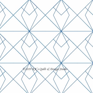 Gems Border or E2E - Longarm Digital Quilting Pattern Edge to Edge Instant Download