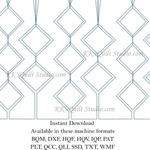 Piano Gems Border - Longarm Digitale Quilt Patroon Border Instant Download