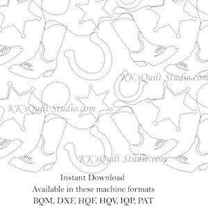 The West - Longarm Digital Quilting Pattern  Edge to Edge Instant Download