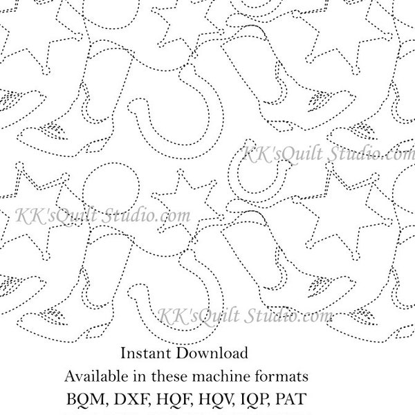 The West - Longarm Digital Quilting Pattern  Edge to Edge Instant Download