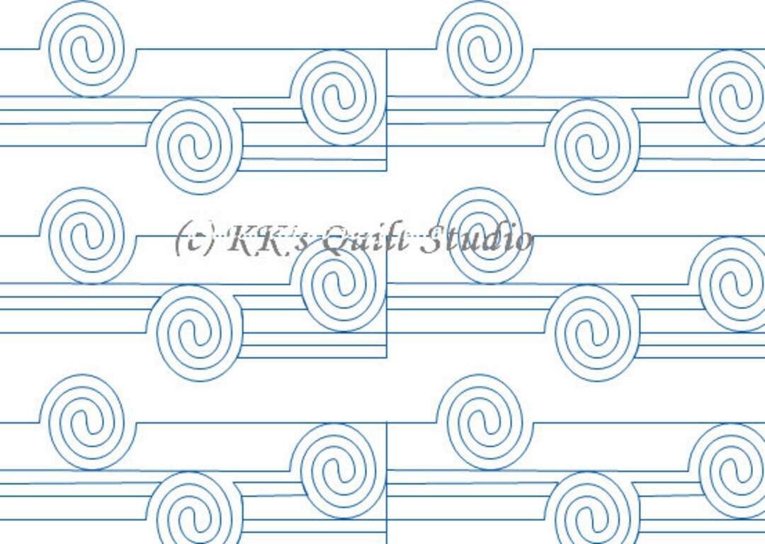 Dizzy Lines Edge to Edge - Machine Embroidery Digital Quilting Pattern ...