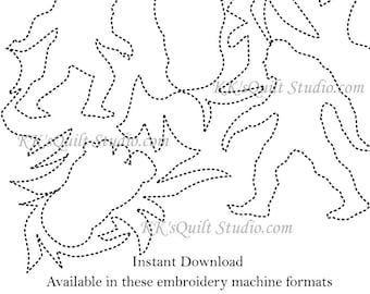Sasquatch Bigfoot Edge to Edge - Machine Embroidery Digital Quilting Pattern hoops6x10 (160x260mm) and 8x8 (200x200mm)Instant Download