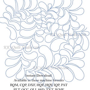 Spineless Feather Meander - Longarm Digital Quilting Pattern  Edge to Edge Instant Download