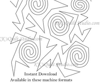 Chaos - Longarm Digital Quilting Pattern  Edge to Edge Instant Download