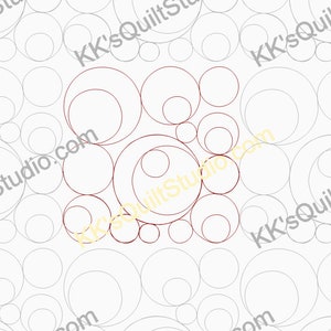 Peut inclure: Un motif numérique composé de cercles superposés en gris et marron. Les cercles sont disposés de manière aléatoire, créant un design moderne et abstrait.