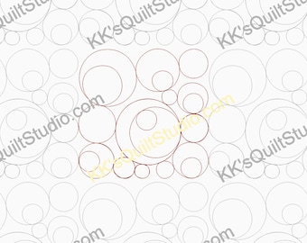 Bloque de Burbujas B2B - Patrón de acolchado digital de brazo largo, de bloque a bloque o borde, descarga instantánea