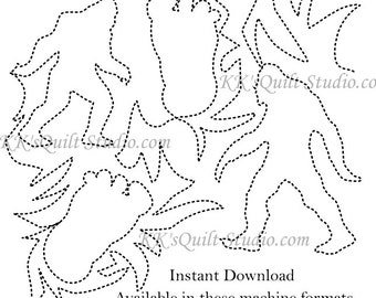 Sasquatch (Bigfoot) E2E - Longarm Digital Quilting Pattern  Edge to Edge Instant Download