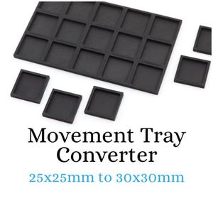 Convertisseur de plateaux de mouvement - 25 x 25 mm à 30 x 30 mm