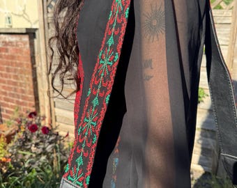 Palestinian Embroidery Bag Strap - Tatreez Woven Design
