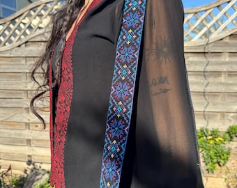 Bandoulière brodée Tatreez palestinienne - Accessoire pour sac d'ordinateur portable