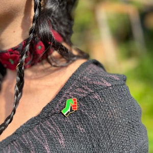 Pin de la bandera de Palestina - Pin palestino - Insignia palestina - Pin de Palestina Libre - Pin de la Libertad - Esmalte de la bandera palestina - Manifestación