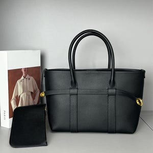 Leather Top Handle Bag, Minimalist Tote Bag, Genuine Leather Handbags, Leather Purse
