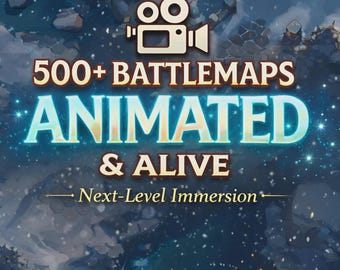 500+  DND MAPS Animated & Alive ! Battlemaps with sound for VTT Rpg or Tv Gameplay, dnd 5e compatible digital live map pack