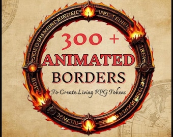 Más de 300 marcos animados para fichas de D&D - Bordes para fichas de juegos de rol - Directores de juego - Borde digital para juegos de D&D o rol - Compatible con Foundry VTT