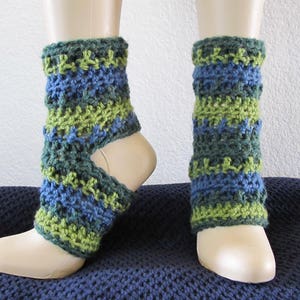 Overlay Crochet Yoga Socks Ankle Warmers PDF Crochet Pattern image 3