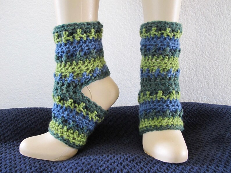 Overlay Crochet Yoga Socks Ankle Warmers PDF Crochet Pattern image 3