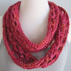 Ladder Lace Infinity Scarf PDF Crochet Pattern image 1