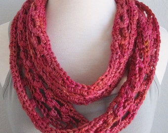 Ladder Lace Infinity Scarf - PDF Crochet Pattern