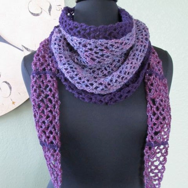 Layers of Lace Wrap Around Scarf - PDF Crochet Pattern