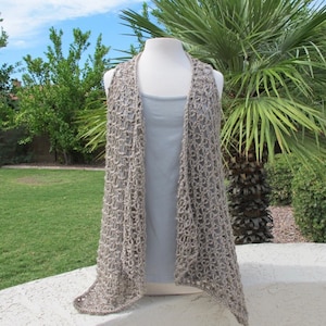 Solomon&#39;s Knot Drape Front Vest Pattern - Crocheted Drape Front Vest - PDF Crochet Pattern