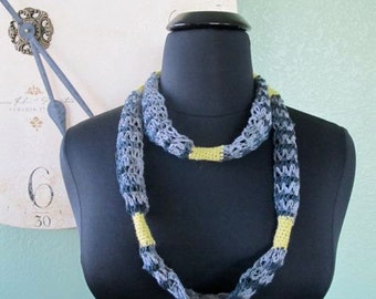 Linen and Lace Necklace - PDF Crochet Pattern