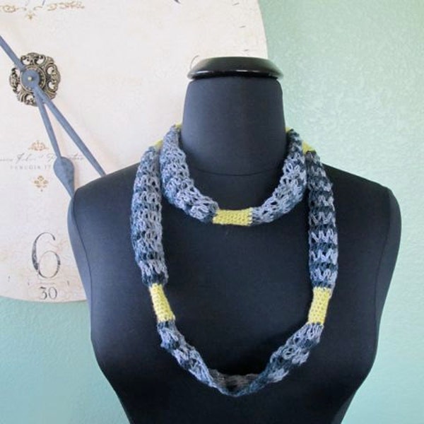 Linen and Lace Necklace - PDF Crochet Pattern