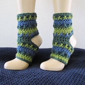 Overlay Crochet Yoga Socks Ankle Warmers PDF Crochet Pattern image 2