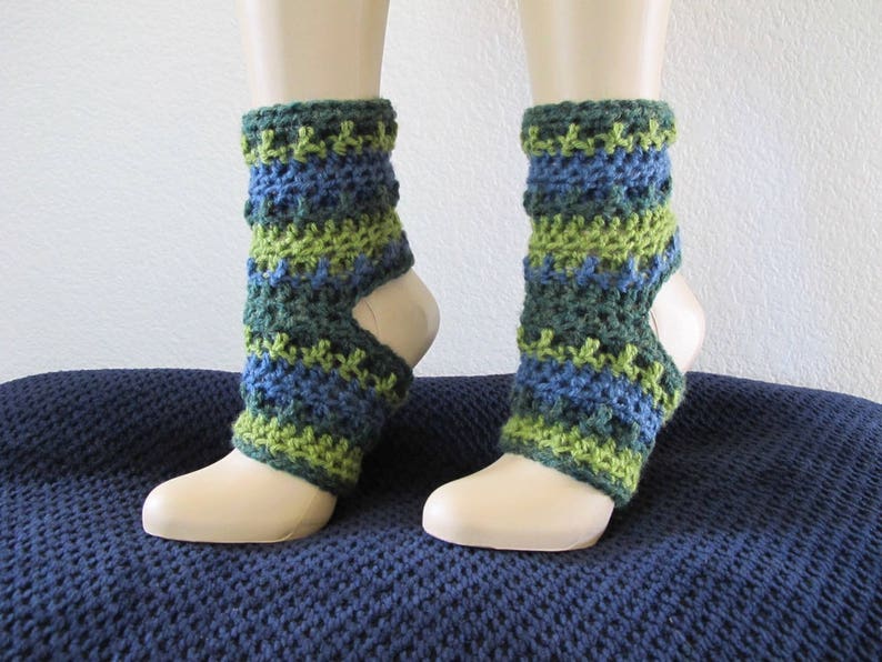 Overlay Crochet Yoga Socks Ankle Warmers PDF Crochet Pattern image 2