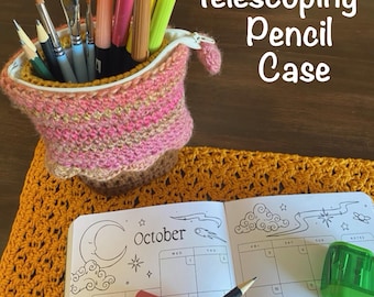 Telescoping Pencil Case PDF Crochet Pattern