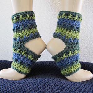 Overlay Crochet Yoga Socks Ankle Warmers PDF Crochet Pattern image 1