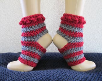 Striped Yoga Socks - Ankle Warmers - PDF Crochet Pattern