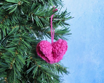 Circle of Hearts Ornament Crochet Pattern - Crocheted Ornament - Crochet Heart - Crochet Heart Ornament - 3D Crochet - PDF Crochet Pattern