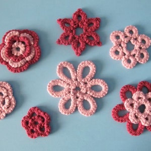 Flores de pared tatuadas de gran tamaño - Patrón de frivolité PDF